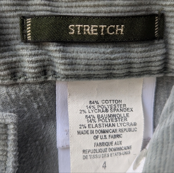 VTG 90s Eddie Bauer Light Blue Stretch Corduroy Straight Leg Pants Size 4 - Picture 6 of 8